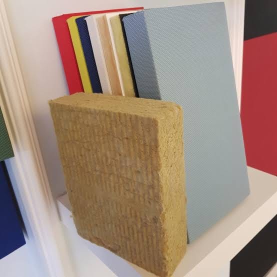 Close-up of acoustic panel material texture