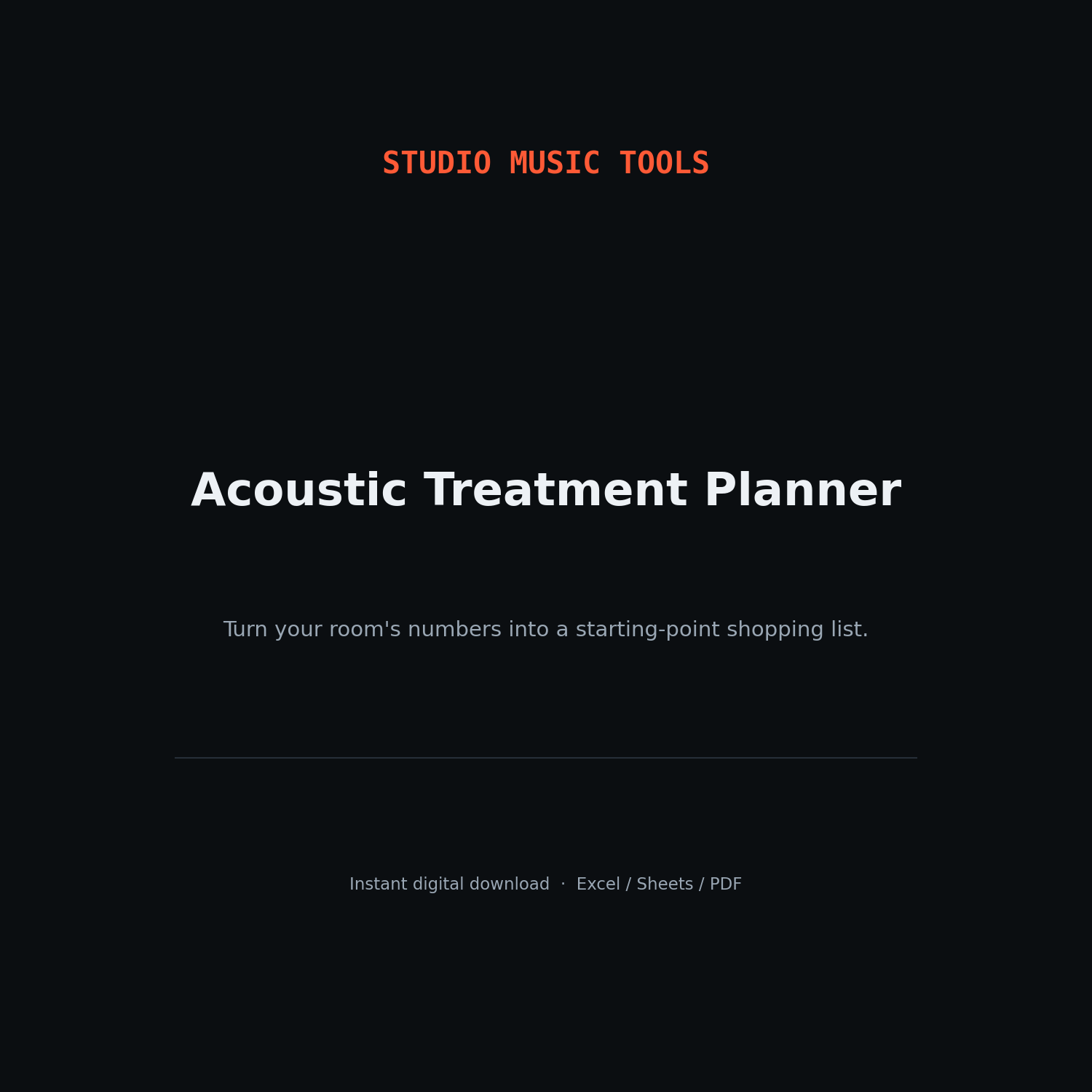 Acoustic Treatment Planner — Product cover