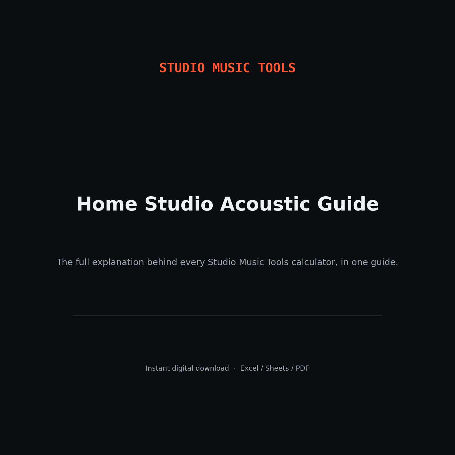Home Studio Acoustic Guide — Product cover