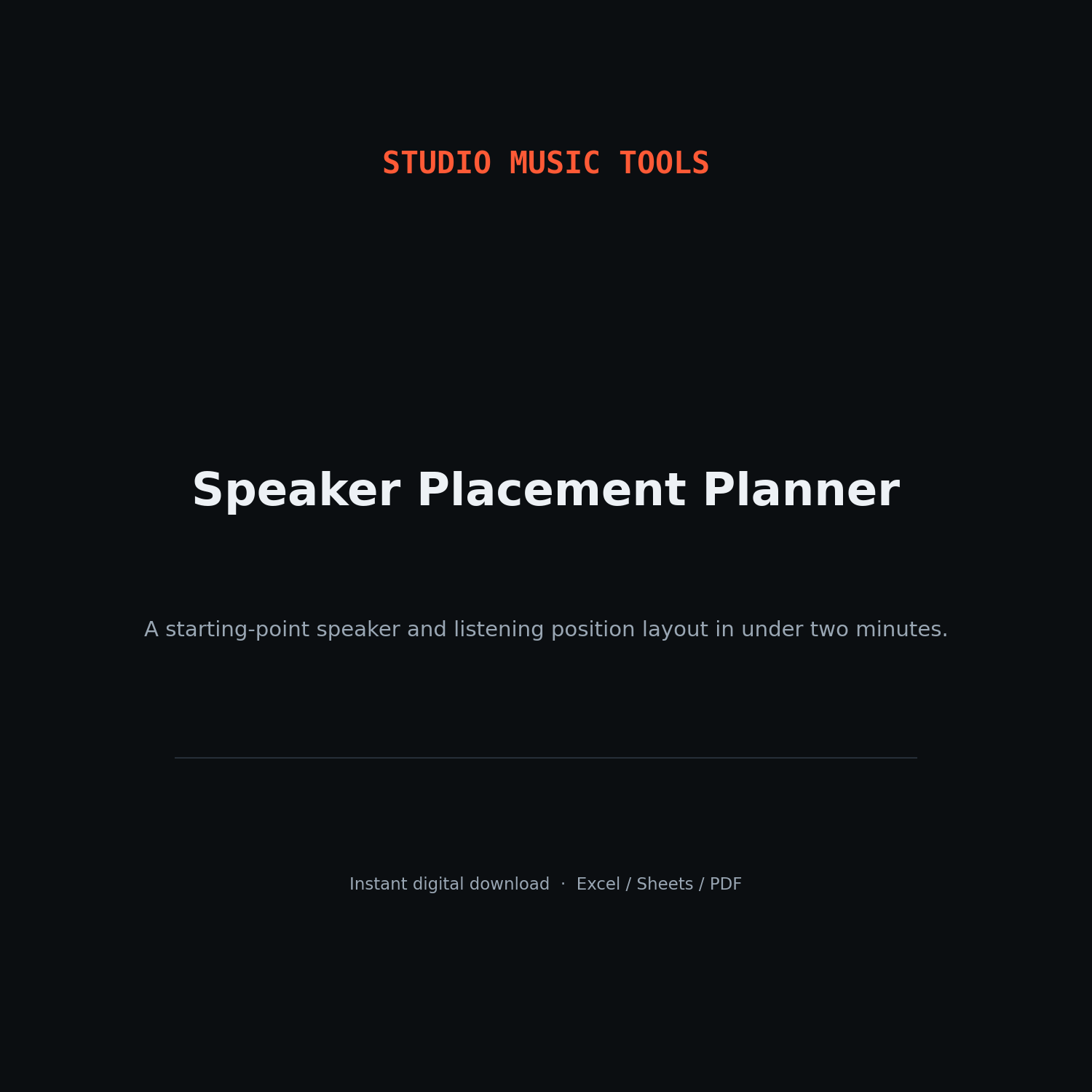 Speaker Placement Planner — Product cover