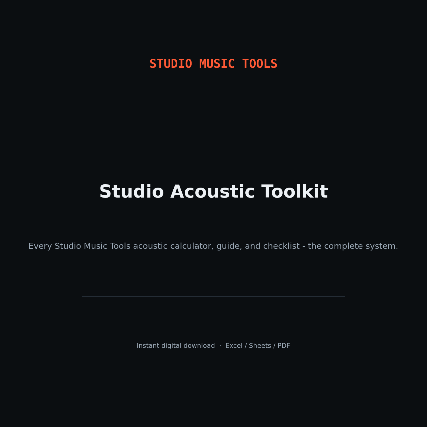 Studio Acoustic Toolkit — Product cover